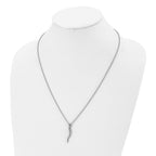 FJC Finejewelers Stainless Steel Polished Italian Horn 22in Necklace 22 Inches x 4.17 mm