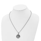 FJC Finejewelers Stainless Steel Cable Antiqued and Tree of Life 20in Necklace 20 Inches x 24.59 mm