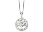 FJC Finejewelers Stainless Steel with Preciosa Crystal Tree of Life with 2in ext Necklace 16 Inches x 23.95 mm