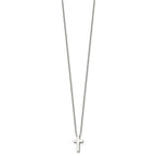 FJC Finejewelers Stainless Steel Cable Cross with 1 in ext Necklace 16 Inches x 8 mm
