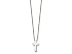 FJC Finejewelers Stainless Steel Cable Cross with 1 in ext Necklace 16 Inches x 8 mm