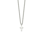 FJC Finejewelers Stainless Steel Polished Cross Necklace 18 Inches x 7 mm