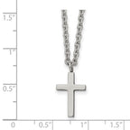 FJC Finejewelers Stainless Steel Polished Cross 18in Necklace 18 Inches x 10 mm