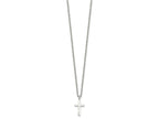FJC Finejewelers Stainless Steel Polished Cross 18in Necklace 18 Inches x 10 mm