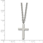 FJC Finejewelers Stainless Steel Cable Cross Necklace 18 Inches x 13 mm