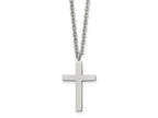 FJC Finejewelers Stainless Steel Cable Polished Cross Necklace 18 Inches x 16 mm