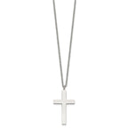 FJC Finejewelers Stainless Steel Polished Cross Necklace 18 Inches x 19 mm