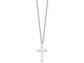 FJC Finejewelers Stainless Steel Polished Cross Necklace 18 Inches x 19 mm