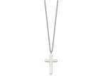FJC Finejewelers Stainless Steel Polished Cross Necklace 18 Inches x 19 mm