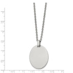 FJC Finejewelers Stainless Steel Fancy Polished Oval 22in Necklace 22 Inches x 25 mm