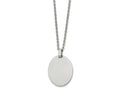 FJC Finejewelers Stainless Steel Fancy Polished Oval 22in Necklace 22 Inches x 25 mm
