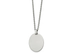 FJC Finejewelers Stainless Steel Fancy Polished Oval 22in Necklace 22 Inches x 25 mm