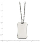 FJC Finejewelers Stainless Steel Polished 22in Dog Tag Necklace 22 Inches x 21.67 mm