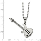 FJC Finejewelers Stainless Steel Polished with Enamel Guitar Necklace 24 Inches x 18.46 mm