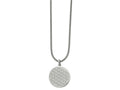 FJC Finejewelers Stainless Steel Snake Flower Cut-out Small Circle Necklace 18 Inches x 29.8 mm