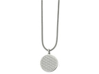 FJC Finejewelers Stainless Steel Snake Flower Cut-out Small Circle Necklace 18 Inches x 29.8 mm