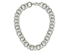 FJC Finejewelers Stainless Steel Polished Circle Link Necklace 17 Inches x 17.75 mm