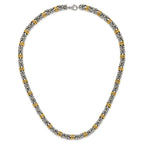 FJC Finejewelers Stainless Steel Fancy Polished Yellow IP-plated Necklace 24 Inches x 8.5 mm
