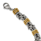 FJC Finejewelers Stainless Steel Fancy Polished Yellow IP-plated Necklace 24 Inches x 8.5 mm