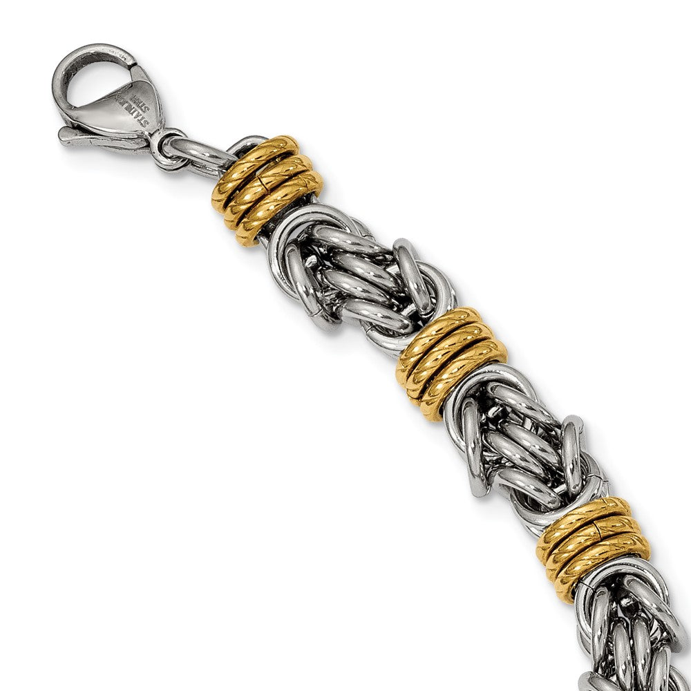 FJC Finejewelers Stainless Steel Fancy Polished Yellow IP-plated Necklace 24 Inches x 8.5 mm