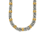 FJC Finejewelers Stainless Steel Fancy Polished Yellow IP-plated Necklace 24 Inches x 8.5 mm