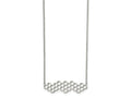 FJC Finejewelers Stainless Steel Fancy Honeycomb Necklace 19 Inches x 11.39 mm