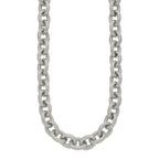 FJC Finejewelers Stainless Steel Polished and Textured Link 16.5in 2 in ext. Necklace 18.5 Inches x 11.93 mm