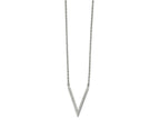 FJC Finejewelers Stainless Steel Fancy with Preciosa Crystal with 1.25in ext V-shape Necklace 17.75 Inches x 21 mm