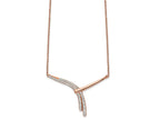 FJC Finejewelers Stainless Steel Rose IP Preciosa Crystal with 2in ext Fancy Necklace 19.75 Inches x 4.4 mm