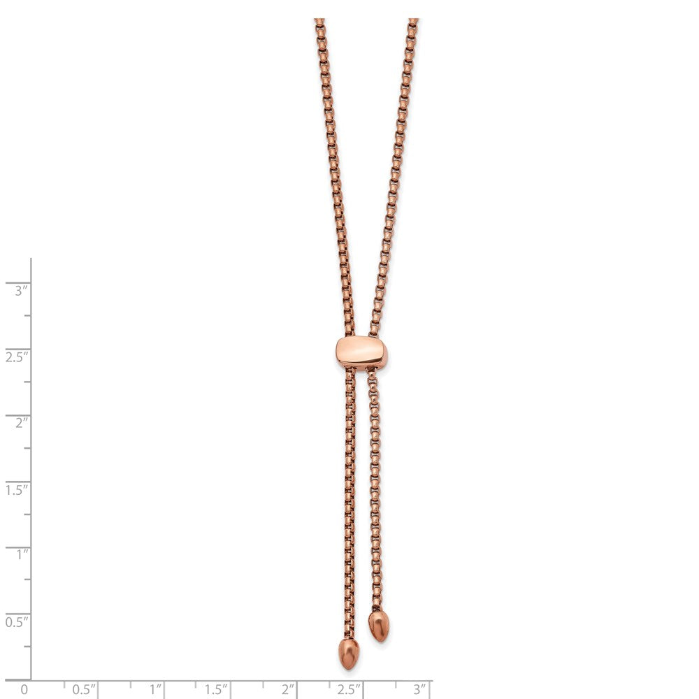 FJC Finejewelers Stainless Steel Fancy Rose IP-plated Necklace Adjustable 20.5 Inches x 5.9 mm