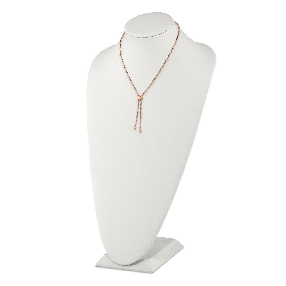 FJC Finejewelers Stainless Steel Fancy Rose IP-plated Necklace Adjustable 20.5 Inches x 5.9 mm