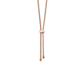 FJC Finejewelers Stainless Steel Fancy Rose IP-plated Necklace Adjustable 20.5 Inches x 5.9 mm