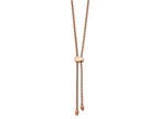 FJC Finejewelers Stainless Steel Fancy Rose IP-plated Necklace Adjustable 20.5 Inches x 5.9 mm