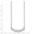 FJC Finejewelers Stainless Steel Fancy with Preciosa Crystal Necklace 18.5 Inches x 6.4 mm