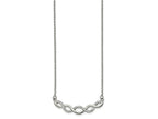 FJC Finejewelers Stainless Steel Fancy with Preciosa Crystal Necklace 18.5 Inches x 6.4 mm