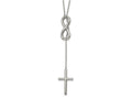 FJC Finejewelers Stainless Steel Cross Infinity Adjust. to 25in Slipon Necklace 25 Inches x 16 mm