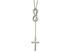 FJC Finejewelers Stainless Steel Cross Infinity Adjust. to 25in Slipon Necklace 25 Inches x 16 mm