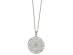 FJC Finejewelers Stainless Steel Fancy Polished Cut-out Floral Necklace 22 Inches x 34.8 mm