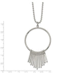 FJC Finejewelers Stainless Steel Ball Polished Circle Necklace 22 Inches x 43.58 mm