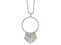 FJC Finejewelers Stainless Steel Ball Polished Circle Necklace 22 Inches x 43.58 mm