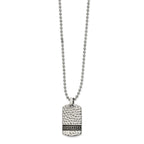 FJC Finejewelers Stainless Steel Enameled Ball Reversible Dog Tag Necklace 22 Inches x 18.19 mm