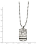 FJC Finejewelers Stainless Steel Enameled Ball Reversible Dog Tag Necklace 22 Inches x 18.19 mm
