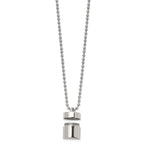 FJC Finejewelers Stainless Steel Polished Capsule that Opens Necklace 22 Inches x 15.02 mm