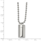 FJC Finejewelers Stainless Steel Ball Polished Capsule that Opens 22in Necklace 22 Inches x 10.97 mm