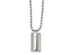 FJC Finejewelers Stainless Steel Ball Polished Capsule that Opens 22in Necklace 22 Inches x 10.97 mm
