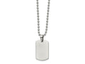 FJC Finejewelers Stainless Steel Brushed and Reversible Dog Tag Necklace 22 Inches x 15.97 mm