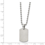 FJC Finejewelers Stainless Steel Ball Brushed and Reversible Dog Tag Necklace 22 Inches x 14.2 mm