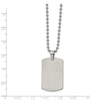FJC Finejewelers Stainless Steel Ball Brushed and Reversible Dog Tag Necklace 22 Inches x 20.16 mm