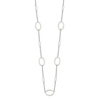 FJC Finejewelers Stainless Steel Cable Polished Fancy Oval Link Necklace 38 Inches x 20.1 mm