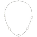FJC Finejewelers Stainless Steel Cable Polished Fancy Oval Link Necklace 38 Inches x 20.1 mm
